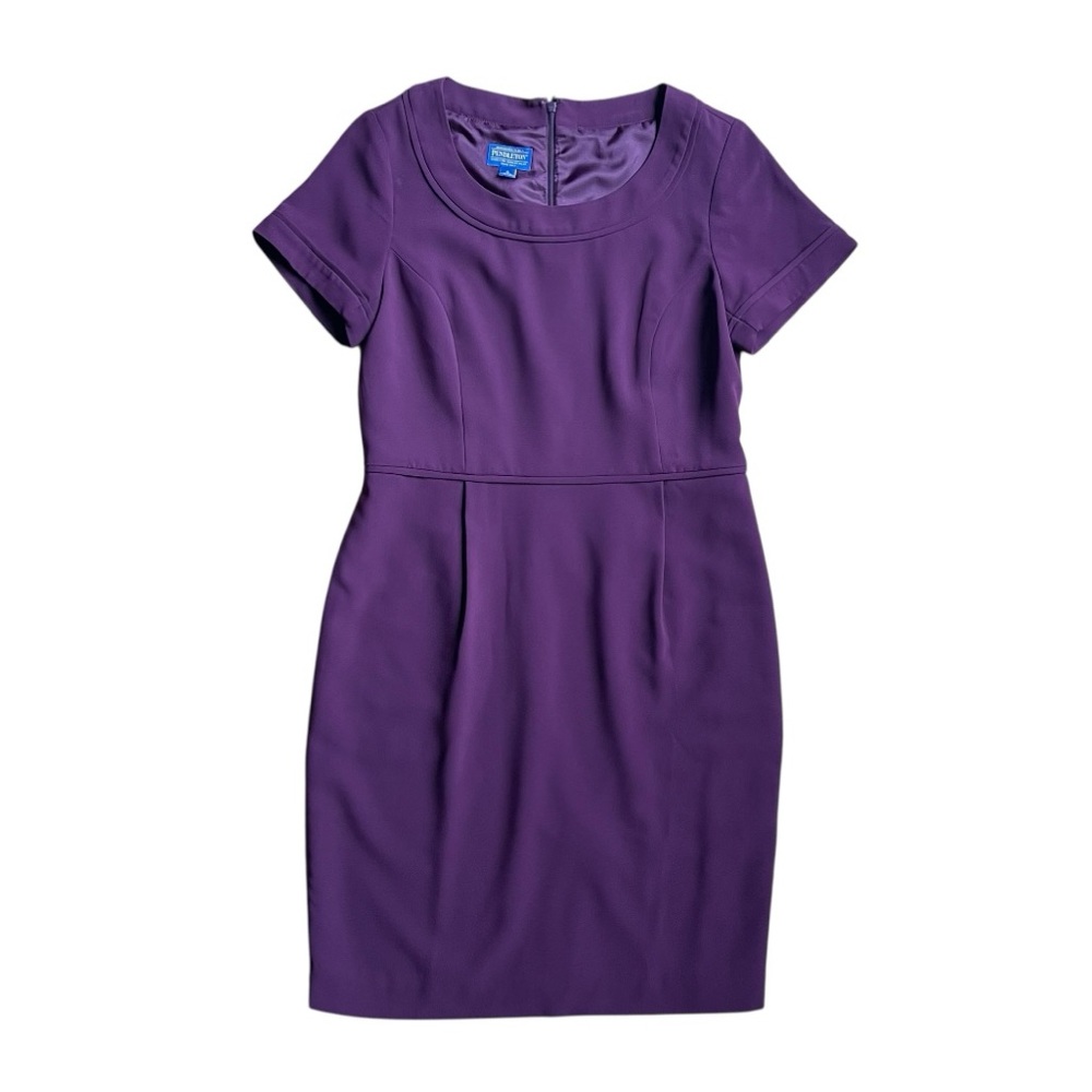 Pendleton Sheath Dress Plum Purple Petite‎ Knee Length Tailored Women’s 6P